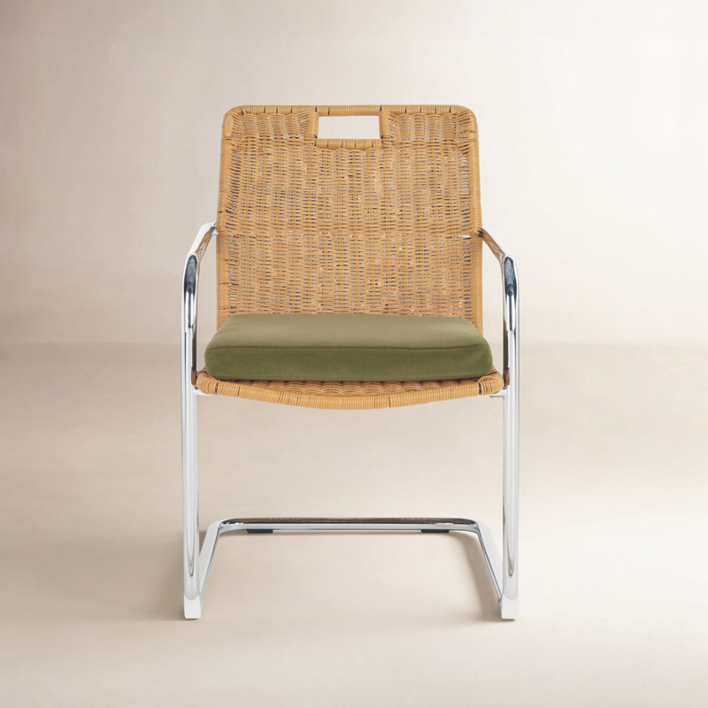 Liesbeth 19.5'' H Linen Upholstered Armchair, Olive/Natural
