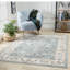 Tapis bleu à motif floral Lussi-59388672