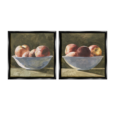 «Bowls of Apples», ensemble de 2 toiles flottantes encadrées par Emma Caroline