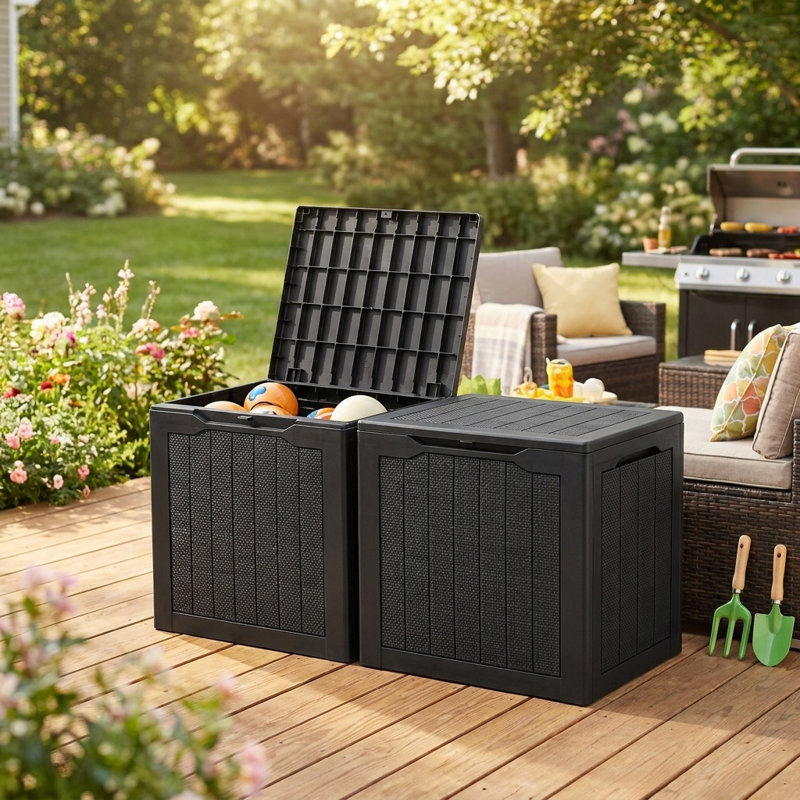 Edrosie Inc 30 Gallon Water Resistant Lockable Deck Box