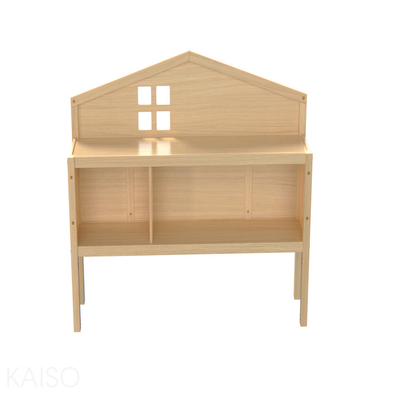 Armoire de rangement pour tête de lit pour lit double Montessori, Naturel