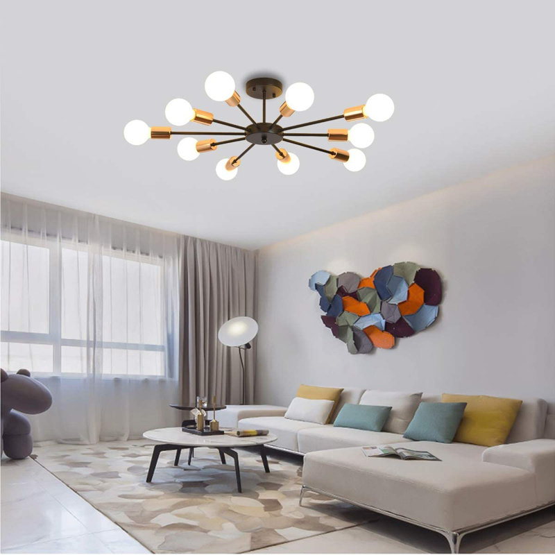 Austwell 10 - Light Sputnik Chandelier, Black