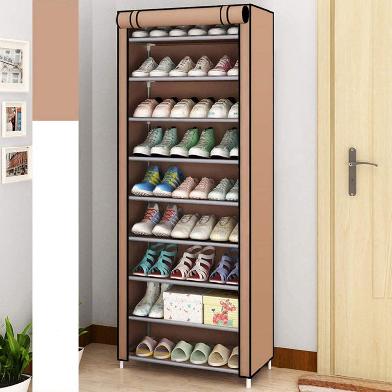 30 Pair Stackable Shoe Rack, Brown