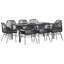 Ensemble repas de patio avec coussins en verre et poly rotin-727446106-727446050-727446048