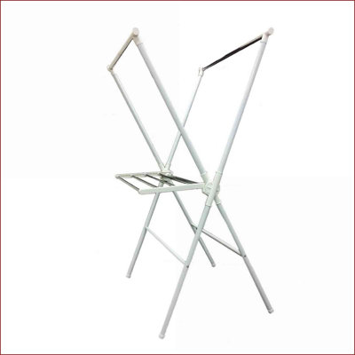 Laundry Drying Rack, 51'' Tall Adjustable Folding | White | Metal