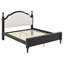 Base de lit plateforme classique en bois avec tête de lit tapissier luxueuse-128626648