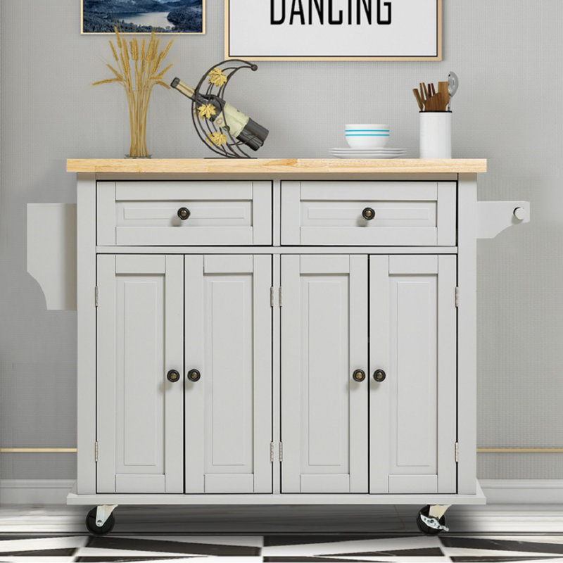 Lamia Wood Kitchen Cart