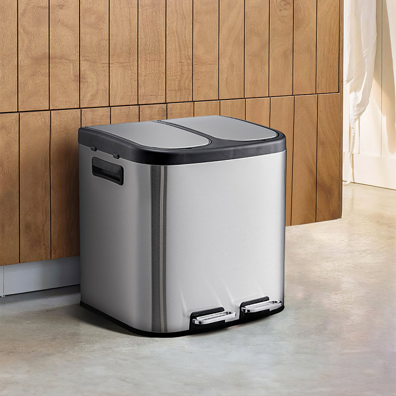 Stainless Steel Step On Waste Bin - 30L