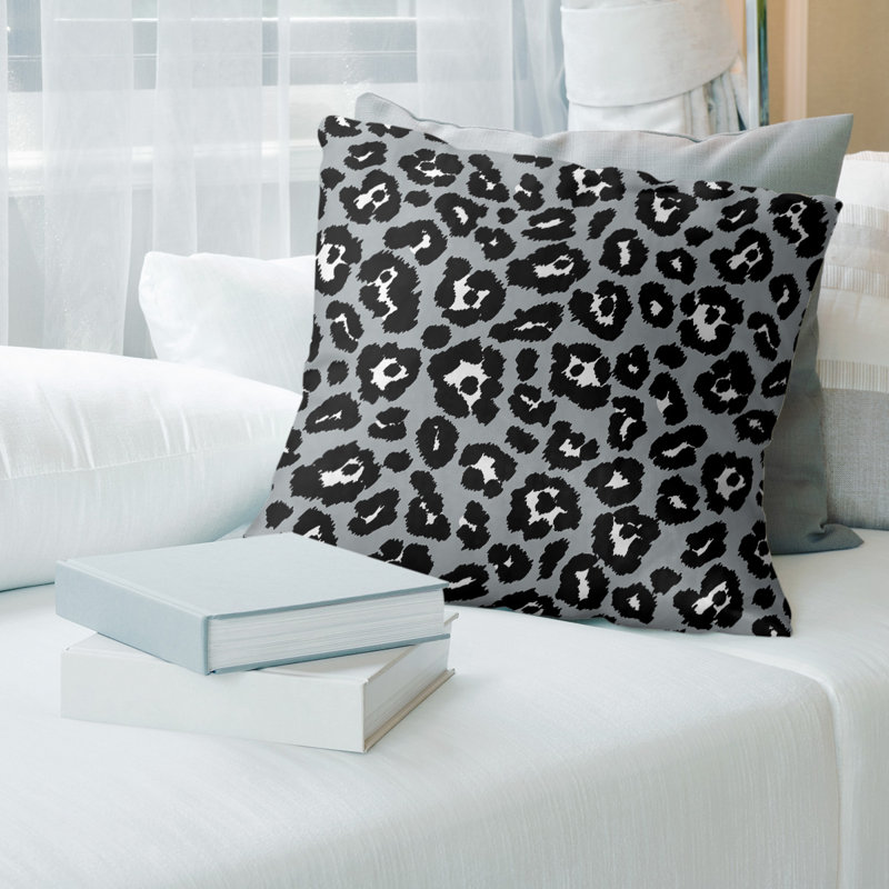 Housse de coussin carrée, Argent, Polyester sergé, 20 po X 20 po