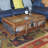 Sanjay Old Distressed Painted Teak Trunk on Wheels