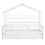 Lit simple blanc en bois pour enfants avec lit gigogne et tablette-1526401842