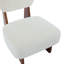 Méridienne beige moderne avec revêtement en polyester et finition noyer, sièges d'appoint minimalistes et élégants pour le salon, la chambre à coucher ou le bureau