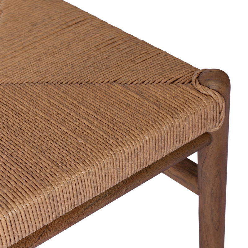Herrin Outdoor Teak Dining Side Chair, Stained Toasted Brown