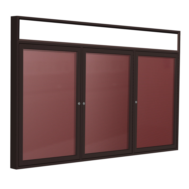 Plaque d’armoire fermée, Bronze, Noir, H 48 po x l 72 po x P 2,25 po