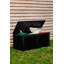 NeoDirect 119cm W Plastic Deck Box with Wheels in Black