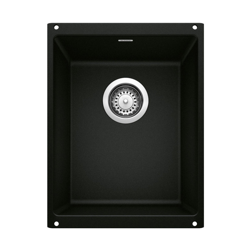 Precis SILGRANIT 13" Undermount Bar Sink, Coal Black