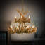 Lustre rétro en résine de bois de cerf