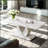 Modern Minimalist Grey Marble Pattern Sticker MDF Rectangular Coffee Table For A Tranquil And Comfortable Home