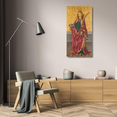 "Saint Agatha" by  Workshop Of Raphael Vergos - Gallery Wrap Canvas Wall Art