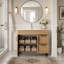 Meuble-lavabo moderne avec lavabo, grand espace de rangement, charnières à fermeture en douceur et montage facile pour des salles de bains élégantes et fonctionnelles.-2135400-2135401