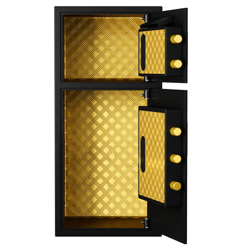 5.0 Cubic Feet Office Safe With Extra Large Compartments - , Waterproof, Hidden Code Function Double Door, Coin-operated For Home, Hotel Home Waterproof Bag Function,