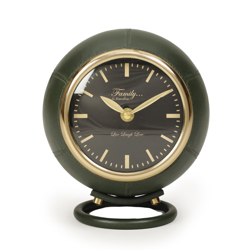 Draper Dark Green Designer Standing Accent Clock