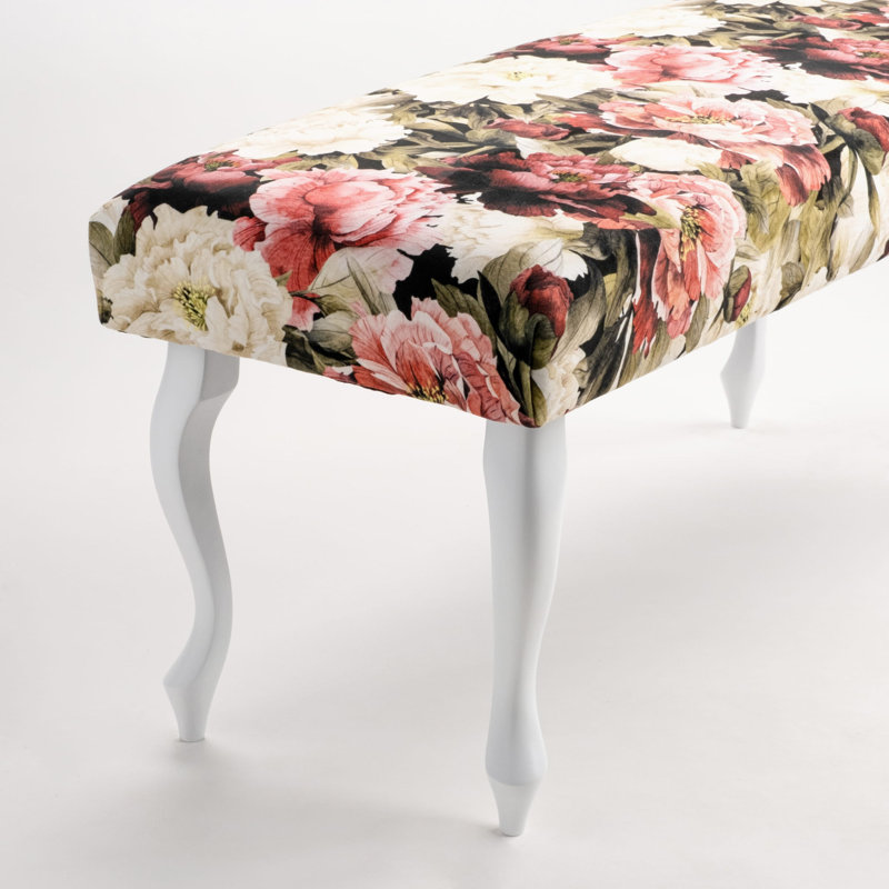 Velvet Upholstered Bench, H45 x W120 x D35cm