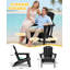 Chaises pliables Adirondack, ensemble de chaises de patio en PEHD léger et portable, siège de foyer d'extérieur pliable et peu encombrant pour le camping, la cour arrière et la terrasse-1195542322-1195542320