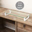 Support pour écran Mind Reader, style contemporain, organisateur de bureau, rehausseur pour ordinateur portable, bureau, verre, transparent
