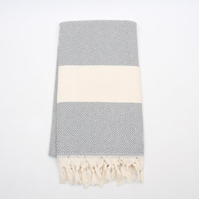 Diamond Pattern Turkish Cotton Towels – Peshtemal & Peshkir, Quick Dry & Soft