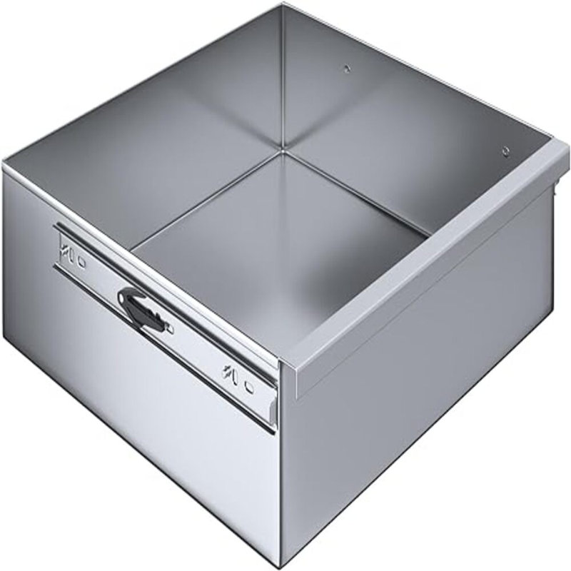 Express KitchQuip Stainless Steel Storage Drawer – Compatible with Commercial Kitchen Tables NSF Certified