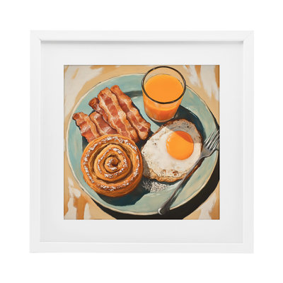 «Cinnamon Roll Petit déjeuner», reproduction imprimée sous verre, design par Tina LeCour