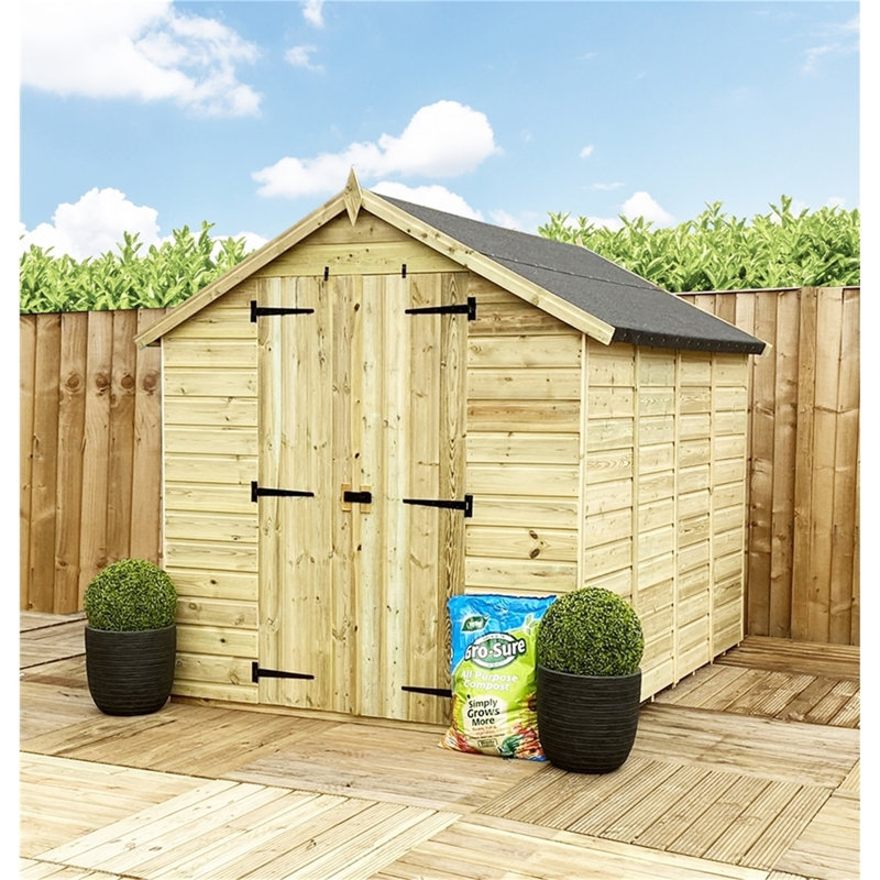 Johnar 6 ft. W x 13 ft. D Solid Wood Garden Shed