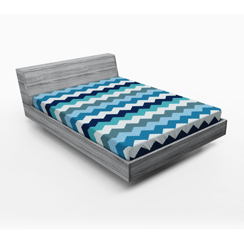 Microfiber Chevron Fitted Sheet, Full Fitted Sheet
