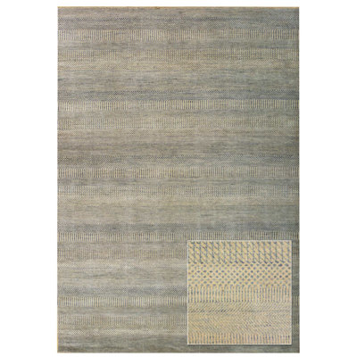 Illusion Wool Area Rug in Gray