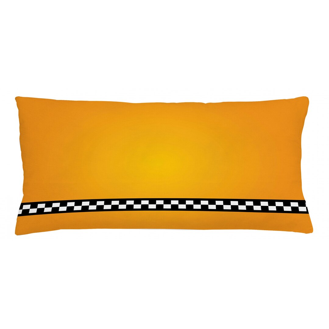 Kissenbezug, Yellow Cab Artdeco, Modern, Orange Weiß und Schwarz