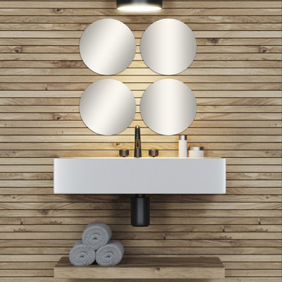 Ensemble de miroirs muraux auto-adhésifs 4 pièces