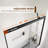56" - 60" W x 58" H Double Sliding Semi-Frameless Tub Door with 1/4" (6mm) Clear Tempered Glass-107510521