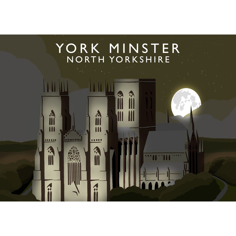 York Minster 2 Night by Richard O'Neil - Print, No Frame, 30 cm H x 40 cm W x 1 cm D