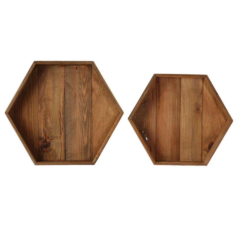 Kalum Solid Wood Tray - Set of 2