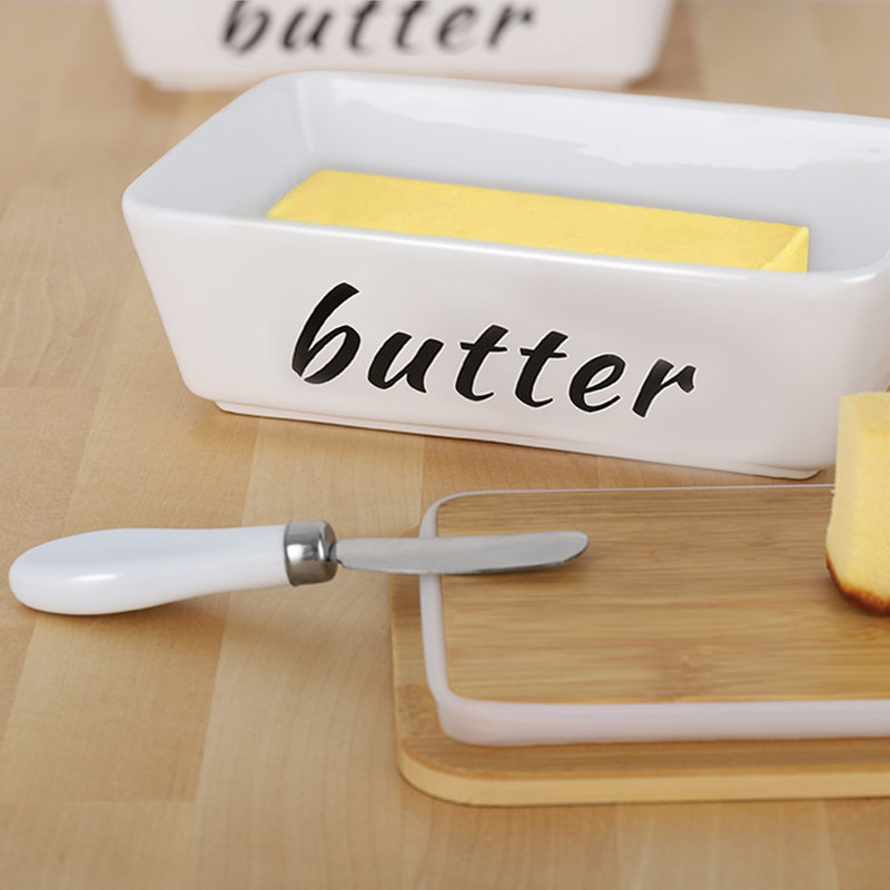 Ceramic Butter Dish with Butter Knife (800ml)