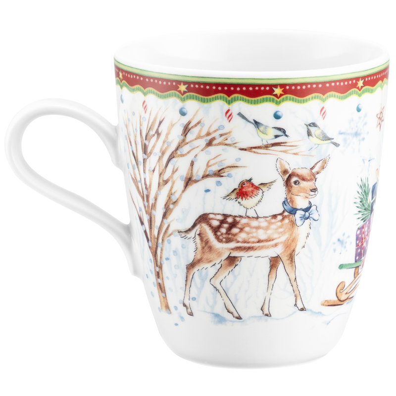 Mug With Handle, Stag with sleigh