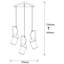 Luminaire suspendu cylindrique à 3 lumières Haseltine