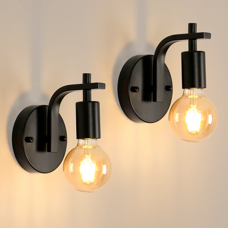 Predmore Iron Armed Sconce, Matte Black