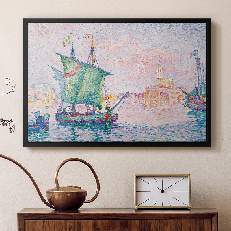 Venise, nuage rose, 1909 - Paul Signac, toile tendue avec châssis, 16 x 24, Noyer