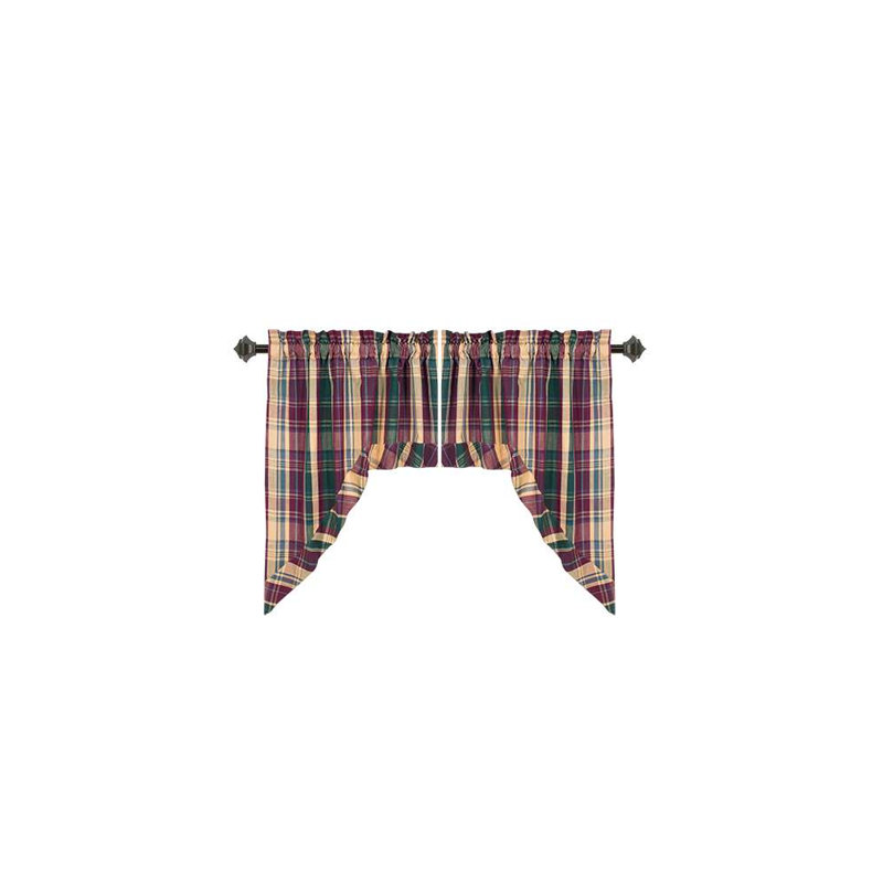 Waterhouse Cotton Plaid Swag Window Valance