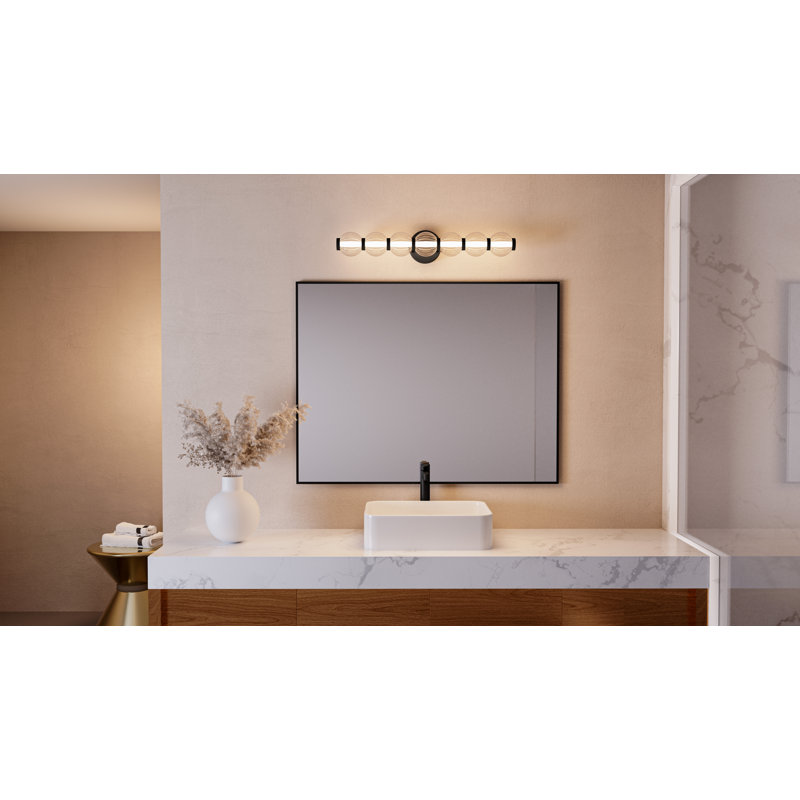 Jahin Integrated LED Matte Black Bath Light
