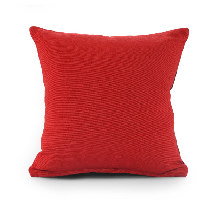 Alieya Cotton Patchwork Square Euro Cushion, Red