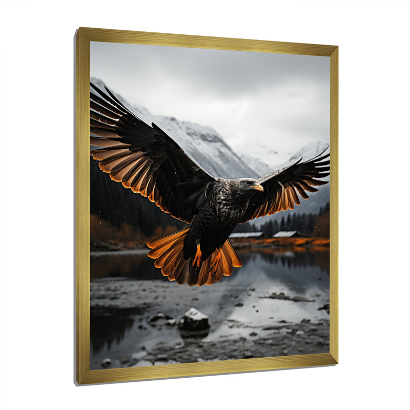Scullion Alaska Arctique Wingspan II sur impression sur toile, H 44 po x l 34 po x P 1,5 po, Encadrement doré