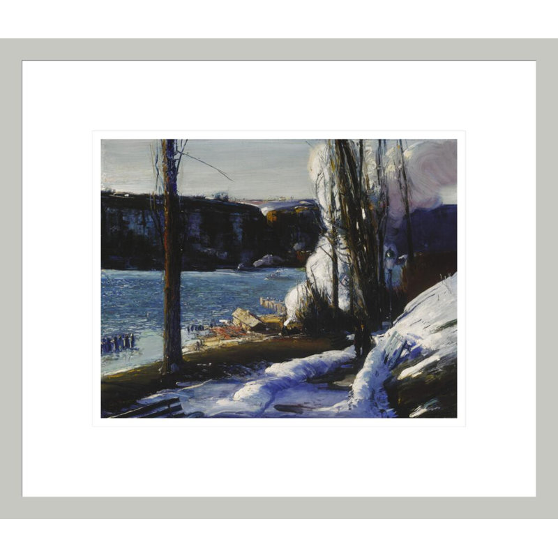 «The Palisades» par George Wesley Bellows - impression giclée encadrée, 13.75" H x 15.96" W